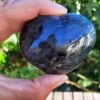 Labradorite Heart Palm Stone, Transformation, Higher Realm Connection