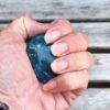 Blue Apatite Palm Stone, Manifestation, Spirit Guide Connection, Healthy Eating - Image 4