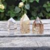Quartz Generator Trio, Clear Quartz, Citrine, Smoky Quartz, Points / Towers