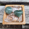 Green Aventurine Sphere & Heart Duo, Abundance, Luck, Full Potential, Vitality, Growth