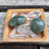 Green Aventurine Sphere & Heart Duo, Abundance, Luck, Full Potential, Vitality, Growth - Image 2
