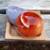 Ocean Jasper Heart & Carnelian Palm Stone Set, Happiness, Joy, Creativity, Motivation - Image 3
