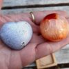 Ocean Jasper Heart & Carnelian Palm Stone Set, Happiness, Joy, Creativity, Motivation - Image 8