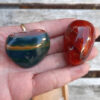 Ocean Jasper Heart & Carnelian Palm Stone Set, Happiness, Joy, Creativity, Motivation - Image 7