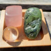 Rose Quartz Cube & Prehnite w/ Epidote Set, Self & Universal Love, Heart Healing - Image 9