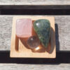 Rose Quartz Cube & Prehnite w/ Epidote Set, Self & Universal Love, Heart Healing - Image 3
