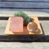 Rose Quartz Cube & Prehnite w/ Epidote Set, Self & Universal Love, Heart Healing - Image 8