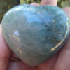 Amazonite w/ Smoky Quartz Heart / Palm Stone, Communication, Good Luck, Success, Peace, Confidence, Truth - Image 8