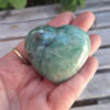 Amazonite w/ Smoky Quartz Heart / Palm Stone, Communication, Good Luck, Success, Peace, Confidence, Truth - Image 2