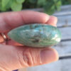 Amazonite w/ Smoky Quartz Heart / Palm Stone, Communication, Good Luck, Success, Peace, Confidence, Truth - Image 6