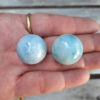 Aquamarine Sphere Duo L w/ Morganite Chip Stones, Creativity, Intuition, Calming - Image 9