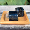 Blue Tiger’s Eye Cube Duo L, Set of 2, Meditation Set, Manifestation, Intuition - Image 2