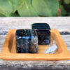 Blue Tiger’s Eye Cube Duo L, Set of 2, Meditation Set, Manifestation, Intuition - Image 4