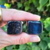 Blue Tiger’s Eye Cube Duo L, Set of 2, Meditation Set, Manifestation, Intuition - Image 7