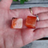 Carnelian Cube Duo S, Vitality, Motivation, Courage, Confidence, Meditation Set - Image 9