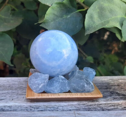Celestite Sphere & Raw Nuggets, Angelic Connection, Guides & Higher Self Connection, Calming