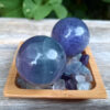 Fluorite Sphere Duo, Soul Purpose, Intuition, Clarity, Source Connection + Gifts - Image 4