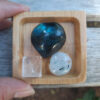 DISCOUNTED Labradorite Heart , Moonstone, Clear Quartz Cube, Transformation