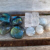 DISCOUNTED Labradorite Heart , Moonstone, Clear Quartz Cube, Transformation - Image 2
