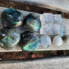DISCOUNTED Labradorite Heart , Moonstone, Clear Quartz Cube, Transformation - Image 3