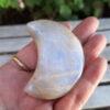 Moonstone Crescent Moon w/ Blue Flash, Soothing, Intuition, Calm, Stress Relief - Image 3