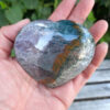 Ocean Jasper Heart, Happiness, Joy, Uplifting, Healthier Habits, Palm Stone - Image 7
