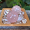 Rose Quartz Sphere Duo, Set of 2, Meditation Set, Heart Set, Self Love, Free Gifts - Image 4