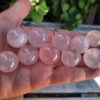 Rose Quartz Sphere Duo, Set of 2, Meditation Set, Heart Set, Self Love, Free Gifts - Image 5