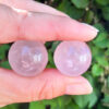 Rose Quartz Sphere Duo, Set of 2, Meditation Set, Heart Set, Self Love, Free Gifts - Image 7