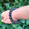 Shungite Bracelet M, 8mm, EMF Protection, Purification, Clearing, Confidence - Image 4