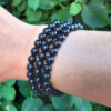 Shungite Bracelet Trio, EMF Protection, Purification, Clearing, Confidence