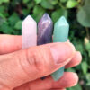Double Terminated Wand Trio, Amethyst, Clear Quartz, Green Aventurine, DT - Image 4