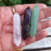 Double Terminated Wand Trio, Amethyst, Clear Quartz, Green Aventurine, DT - Image 3