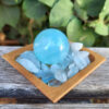 Aquamarine Sphere Set M, Creativity, Intuition, Calming, Clear Communication - Image 6