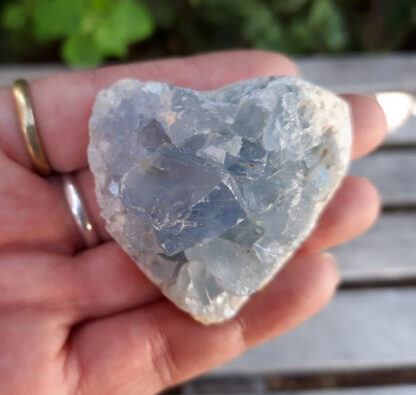 Celestite Raw Cluster Heart, Angelic Connection, Guides & Higher Self Connection (Copy)