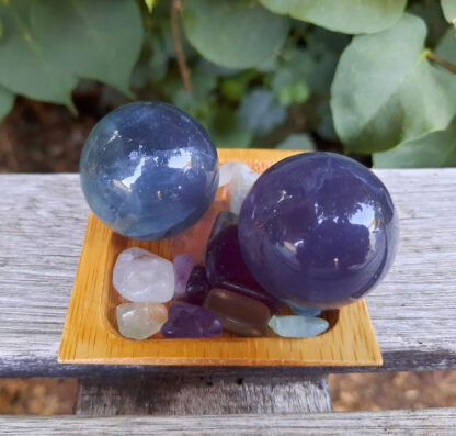Fluorite Sphere Duo L, Soul Purpose, Intuition, Clarity, Source Connection G
