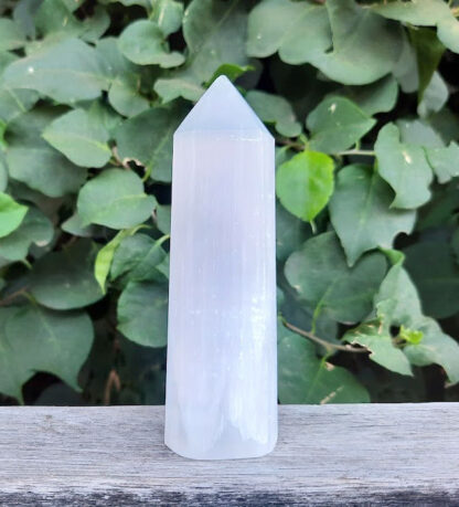 Selenite (Satin Spar) Generator L / Point, Higher Realm Connection, Clearing