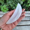 Selenite (Satin Spar) Crescent Moon Bowl L, Clearing Bowl, Higher Realm Connection - Image 10