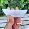 Selenite (Satin Spar) Crescent Moon Bowl S, Clearing Bowl, Higher Realm Connection - Image 2