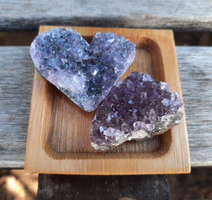 Amethyst Cluster Duo, Heart, Spiritual Awareness, Source Connection, Peace, Calming
