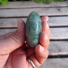 Amazonite w/ Smoky Quartz Heart / Palm Stone, Communication, Good Luck, Success, Peace, Confidence, Truth - Image 9