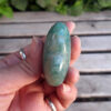 Amazonite w/ Smoky Quartz Heart / Palm Stone, Communication, Good Luck, Success, Peace, Confidence, Truth - Image 4