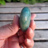 Amazonite w/ Smoky Quartz Heart / Palm Stone, Communication, Good Luck, Success, Peace, Confidence, Truth - Image 5