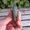 Amazonite w/ Smoky Quartz Flat Heart / Palm Stone, Communication, Good Luck, Success, Peace, Confidence, Truth - Image 5