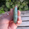 Amazonite w/ Smoky Quartz Flat Heart / Palm Stone, Communication, Good Luck, Success, Peace, Confidence, Truth - Image 6