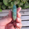 Amazonite w/ Smoky Quartz Flat Heart / Palm Stone, Communication, Good Luck, Success, Peace, Confidence, Truth - Image 7
