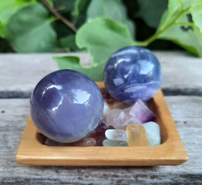 Fluorite Sphere Duo, Soul Purpose, Intuition, Clarity, Source Connection + Gifts