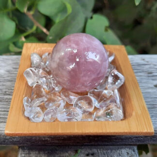 Rare Lavender Rose Quartz Sphere M, Love, Strength, Courage, Uplifting, Balancing