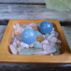 Aquamarine Sphere Duo w/ Morganite Chip Stones, Creativity, Intuition, Calming, Meditation Set - Image 4