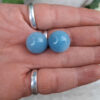 Aquamarine Sphere Duo w/ Morganite Chip Stones, Creativity, Intuition, Calming, Meditation Set - Image 6